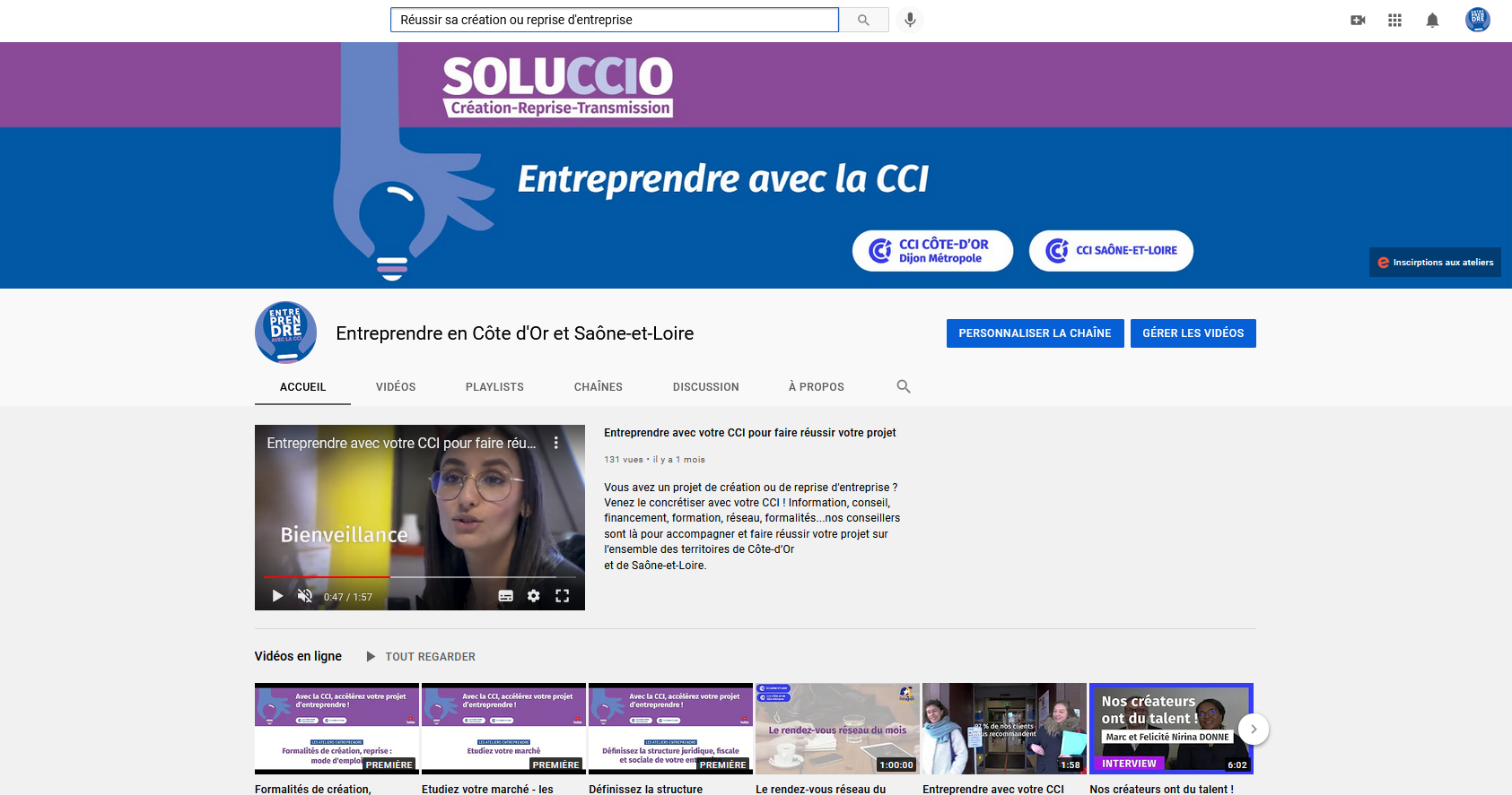 YoutubeEntreprendrenecoted'oretsaoneetloire